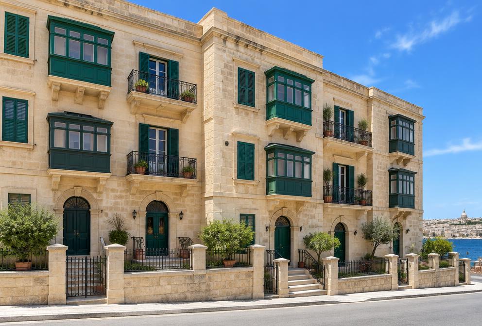 Maltese apartment building